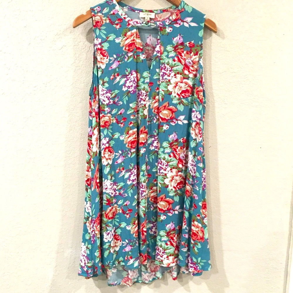 Umgee Floral Sleeveless Dress size large